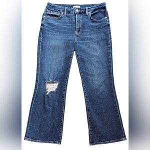 Good American Good Legs Cropped Mini Boot High Rise Jeans 12/31.